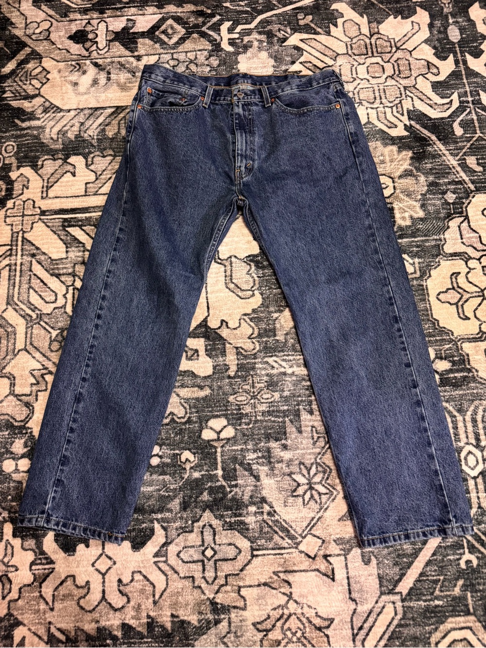 Levi's 505 Men’s Dark Blue Relaxed Fit Jeans 38X30